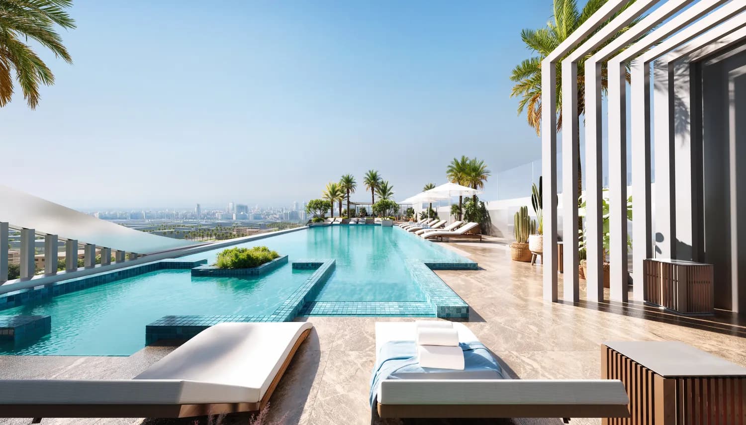 The pool deck at Linea by HOLM